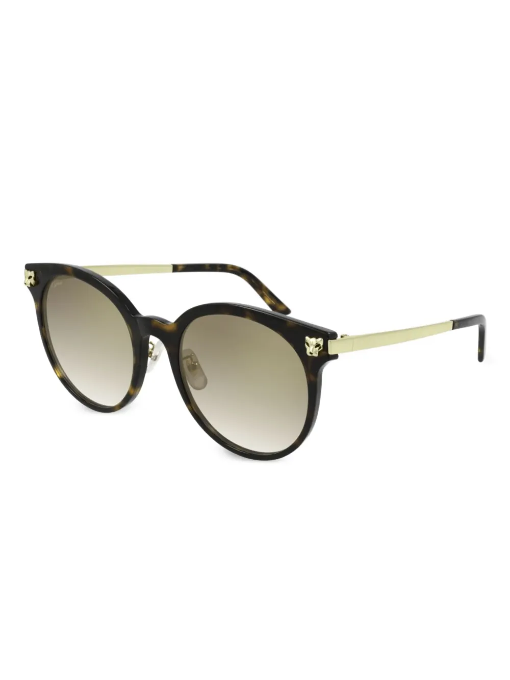 Cartier Eyewear パンテール ドゥ カルティエ サングラス - ブラウン Cartier Eyewear パンテール ドゥ カルティエ サングラス - ブラウン