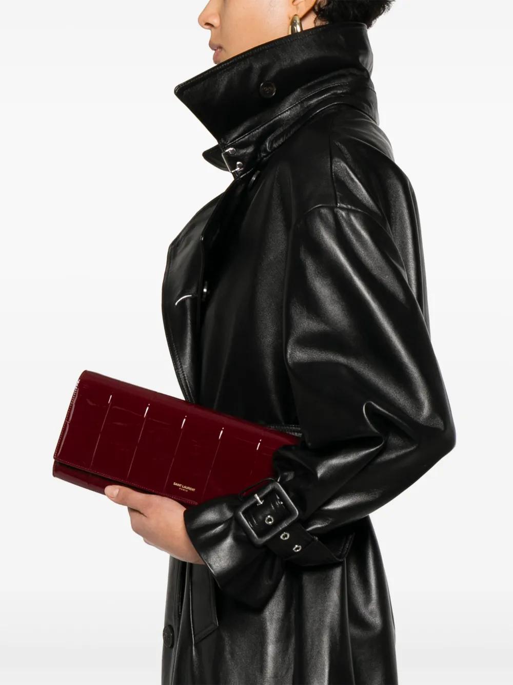 Saint Laurent Leren clutch - Rood