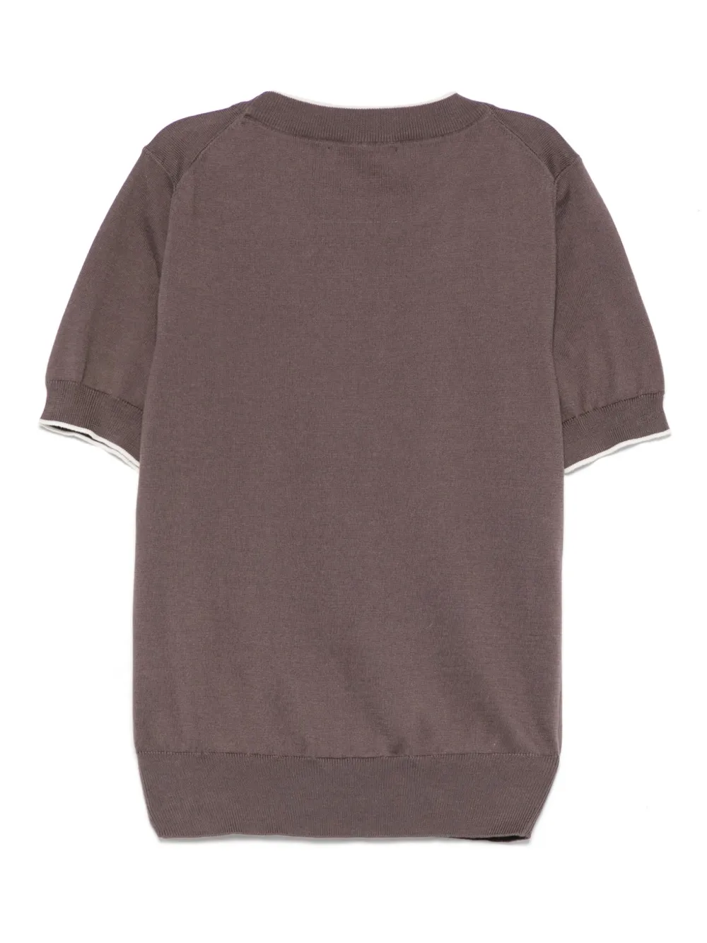 Brunello Cucinelli Kids T-shirt met geborduurd logo Bruin