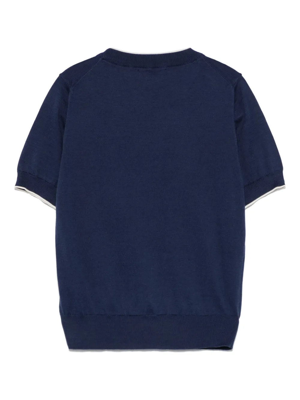 Brunello Cucinelli Logo-embroidered T-shirt In Blue