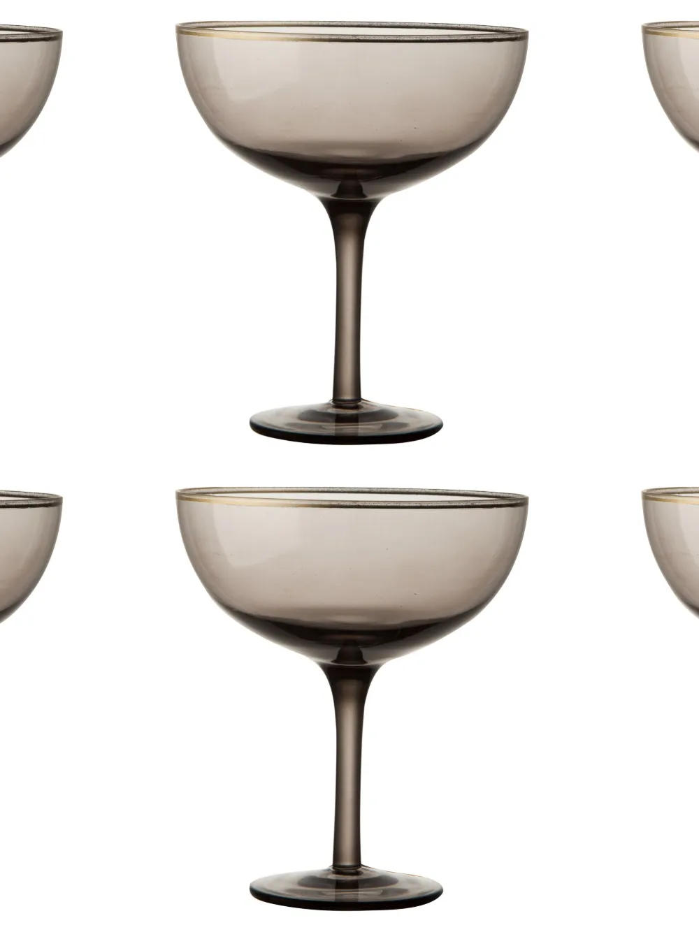 Bitossi Home Deco Champagne Glasses (set Of Six) In 灰色