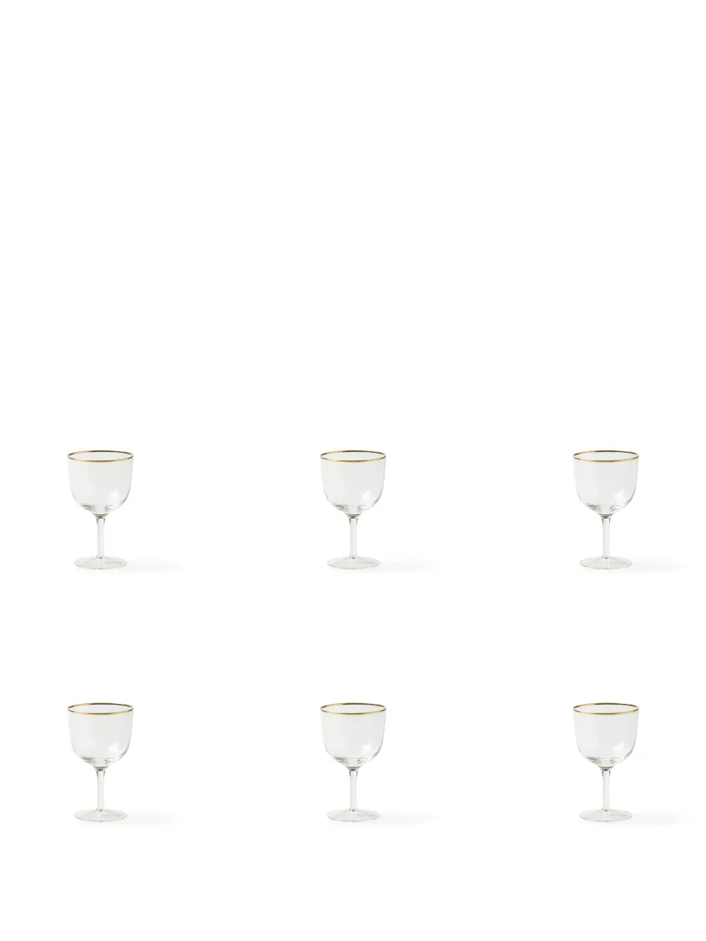 Bitossi Home Deco wine glasses (set of six) | White | Image 1