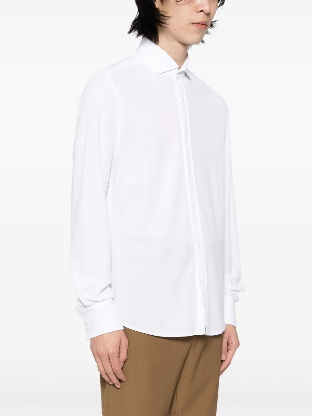 Brunello Cucinelli Button-up T-shirt Wit