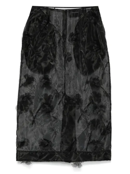 Simone Rocha jupe en organza - Noir - Simone Rocha - Modalova
