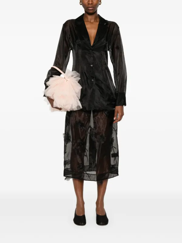 Simone Rocha ティアード チュールスカート | ブラック