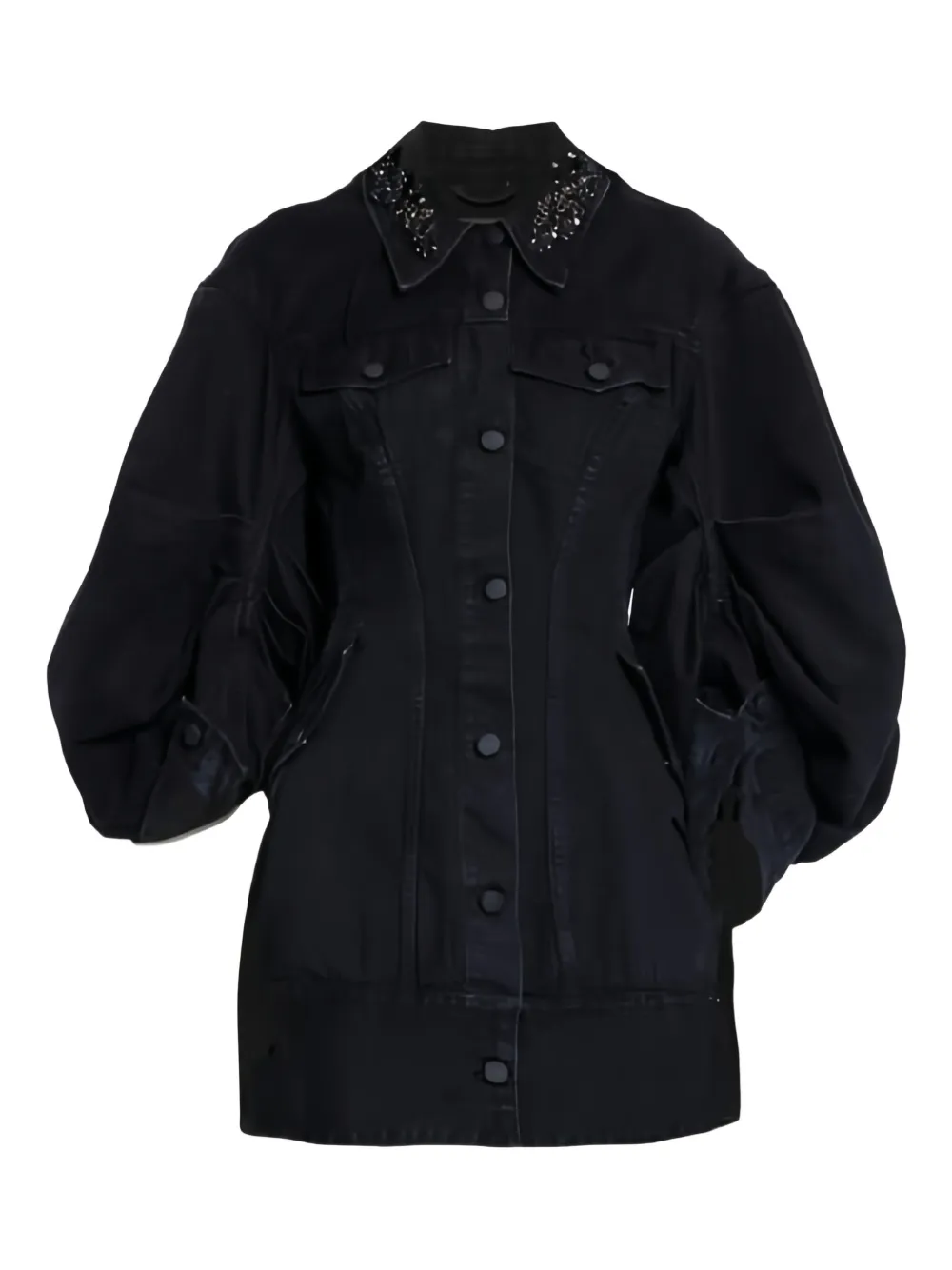 Simone Rocha Denim jack Zwart