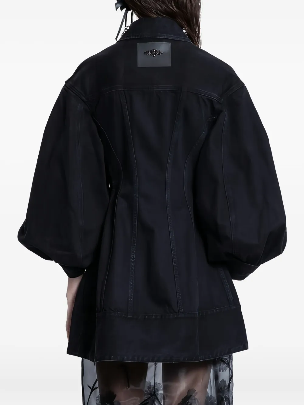 Simone Rocha Denim jack Zwart