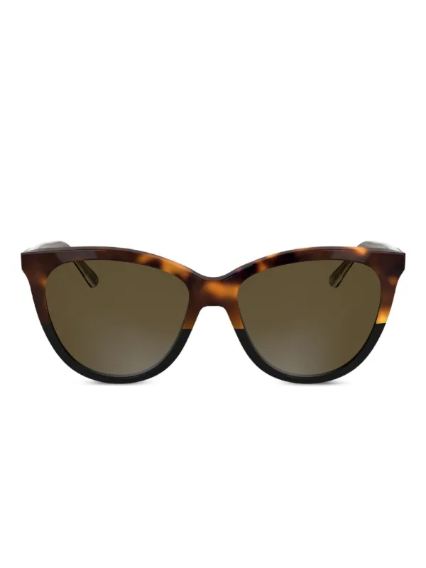 Calvin Klein Tortoiseshell Cat-eye Sunglasses in Brown