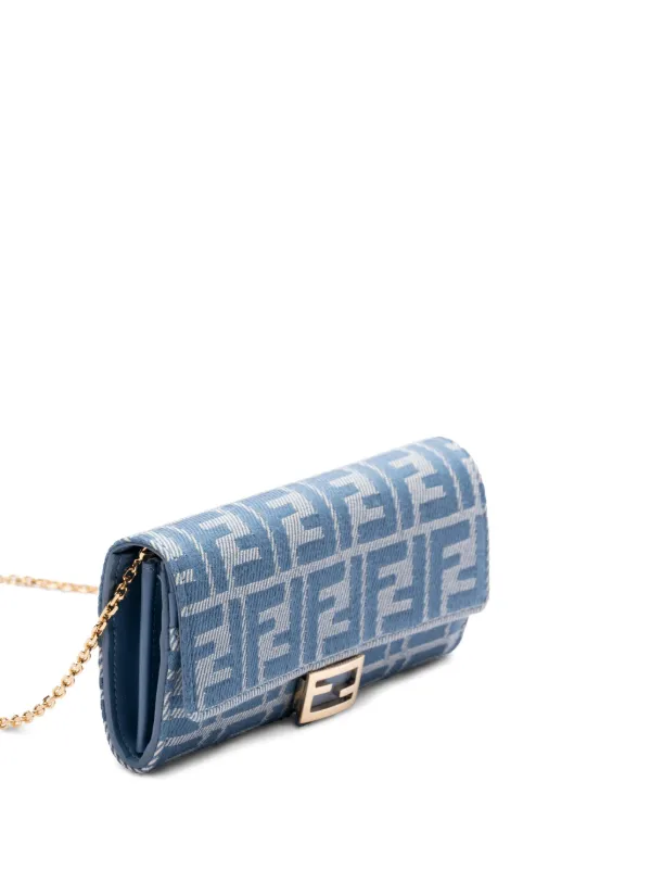 FENDI Baguette Continental Wallet | Blue | FARFETCH