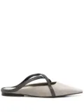 Brunello Cucinelli Monili-chain slippers - Grey