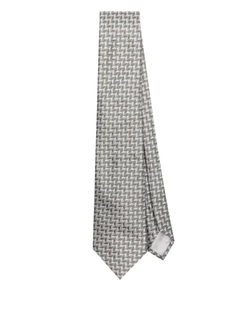 Giorgio Armani geometric-print tie