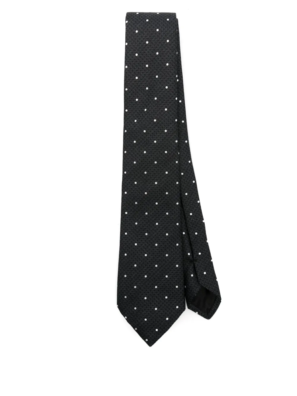 Giorgio Armani polka dot-print tie | Black | Image 1