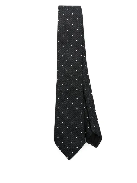 Giorgio Armani polka dot-print tie