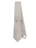 Giorgio Armani geometric-print tie - Neutrals