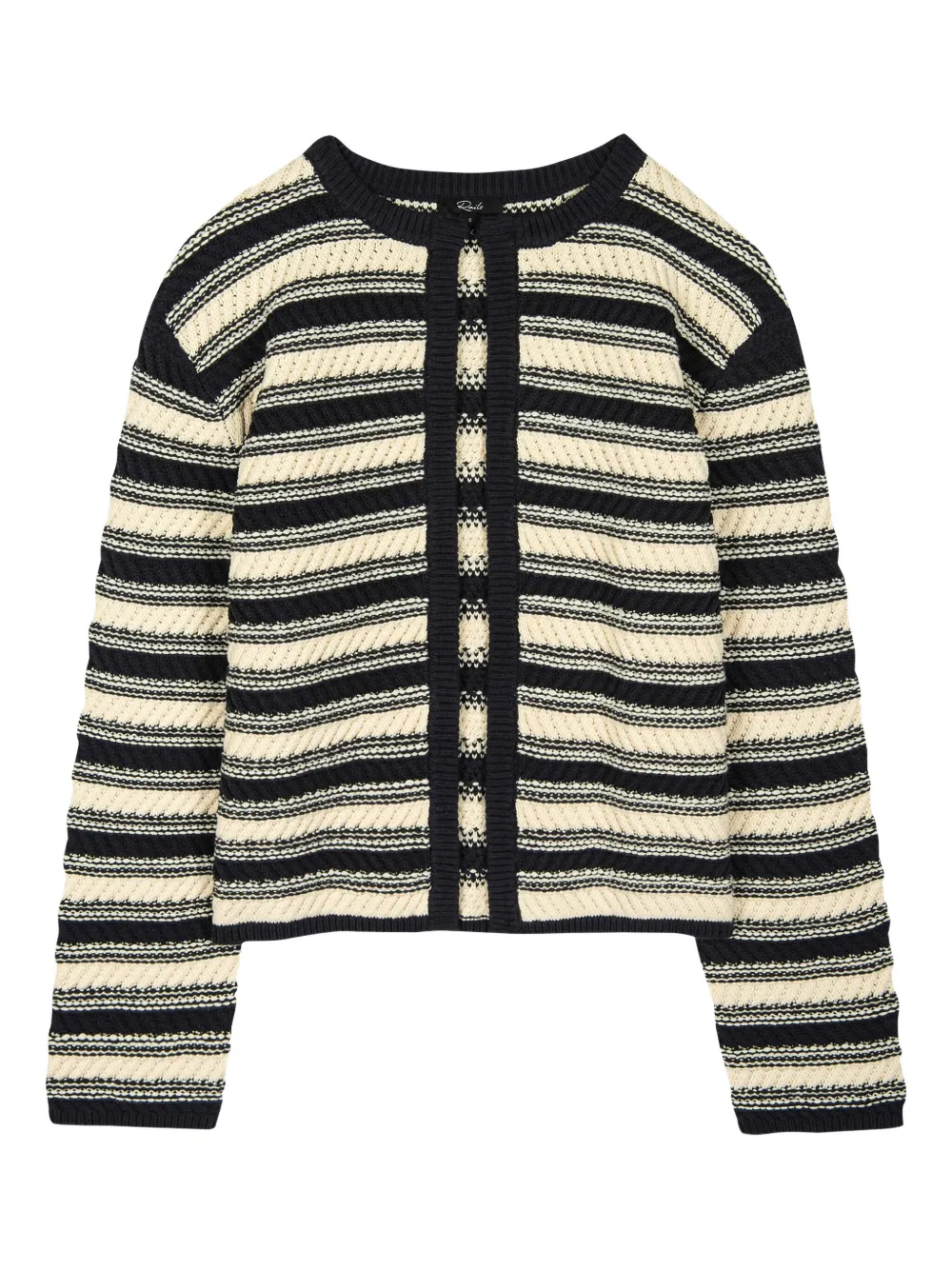 Rails Cardigan Nelly a righe - Nero