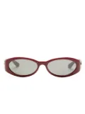 Gucci Eyewear oval-frame logo sunglasses - Red