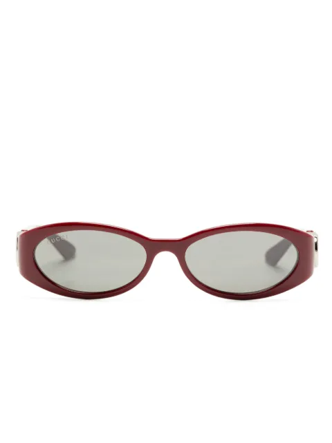 Gucci oval-frame logo sunglasses