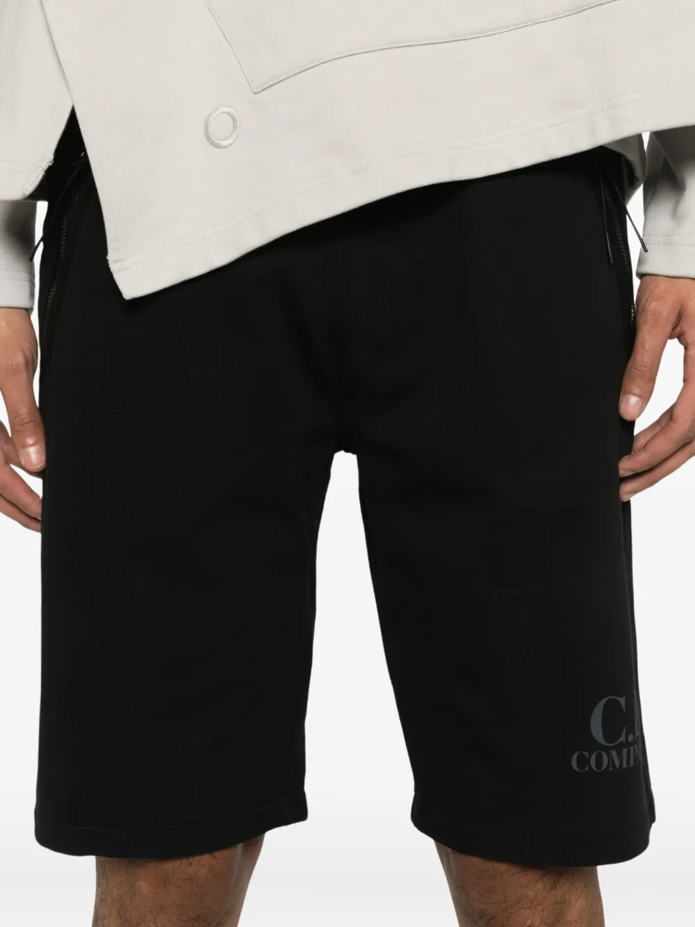 C.P. Company Katoenen fleece shorts Blauw