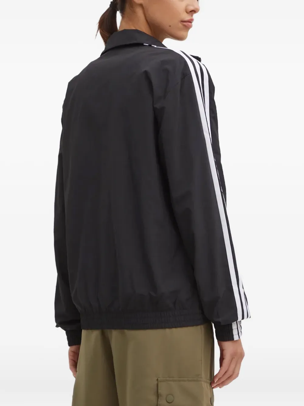 adidas Jack met drie strepen en rits Zwart