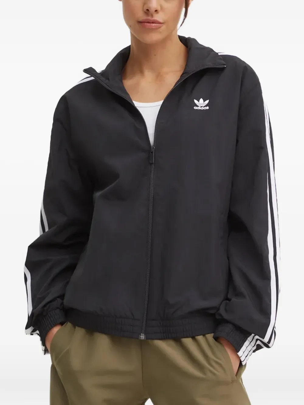 adidas three-stripe zip-up jacket | Varsity Jackets | Image 2