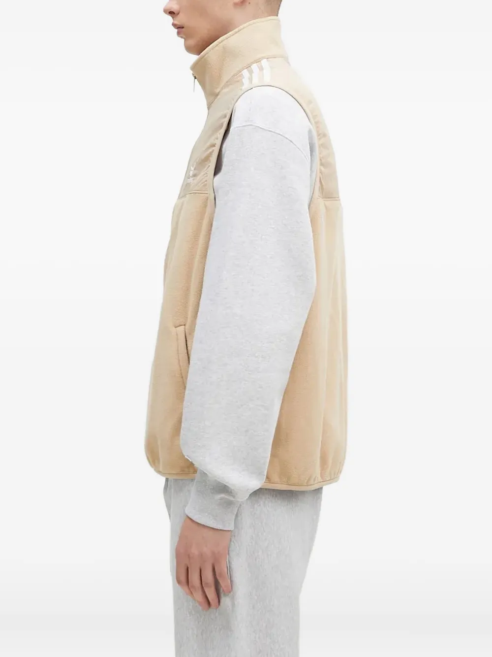 adidas Top met geborduurd logo Beige