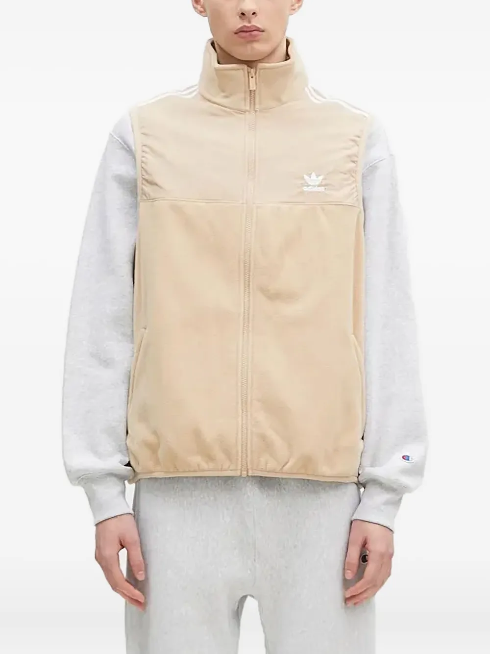 adidas logo-embroidered vest | Neutrals | Image 1