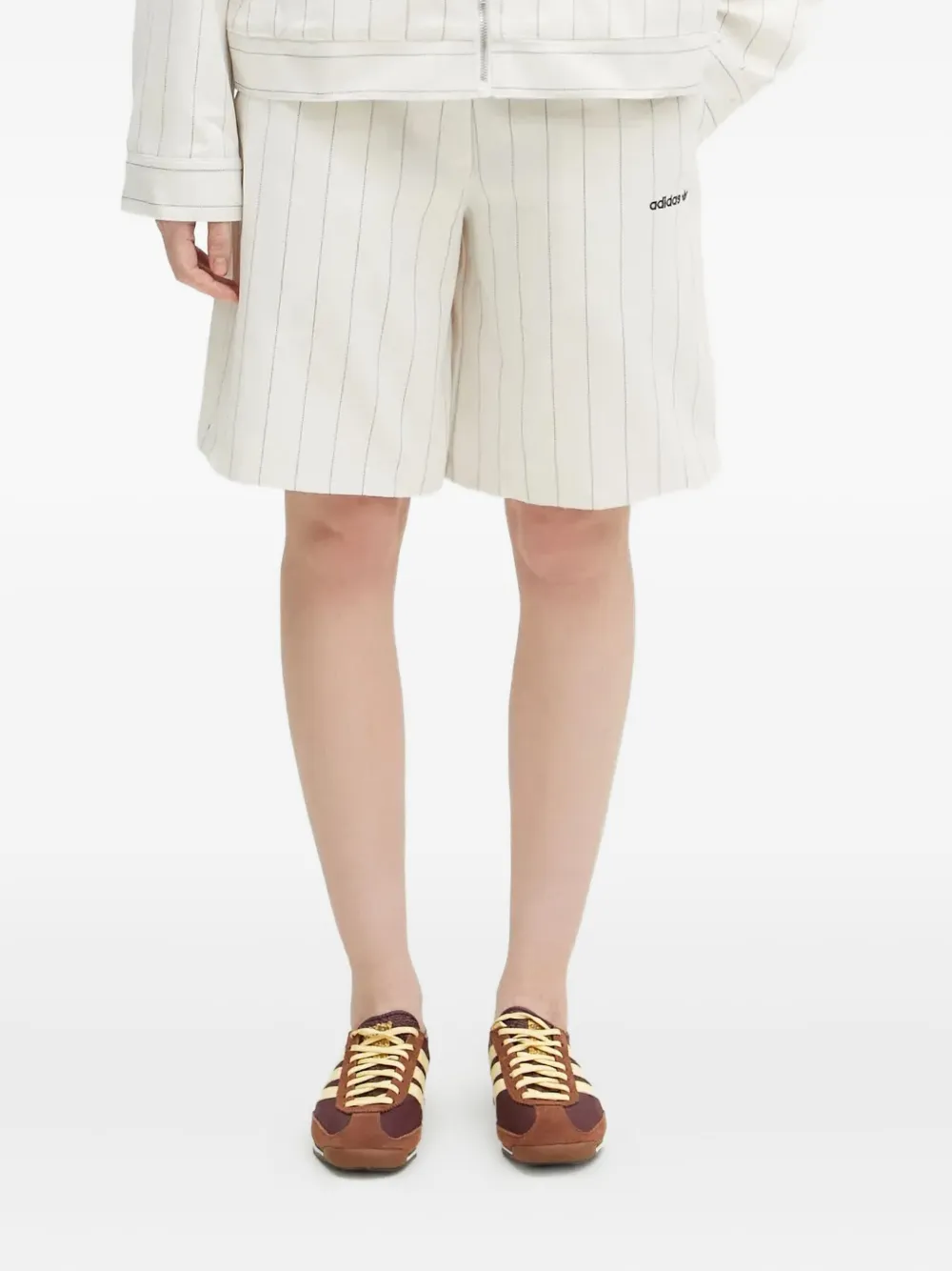 adidas pinstripe shorts | White | Image 1