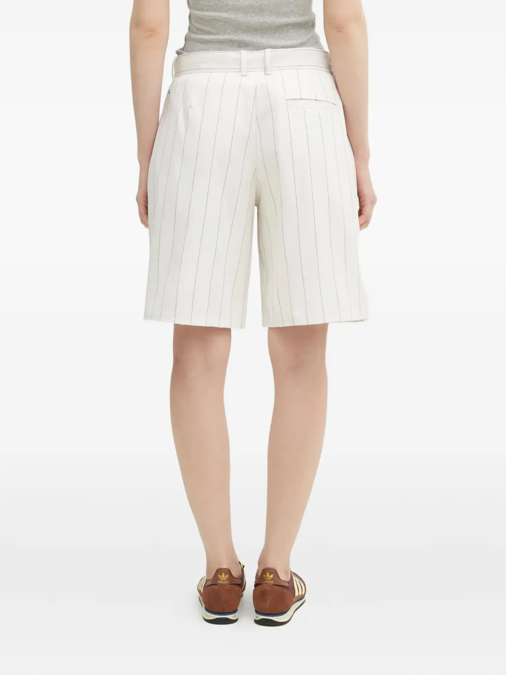 adidas Shorts met krijtstreep Wit