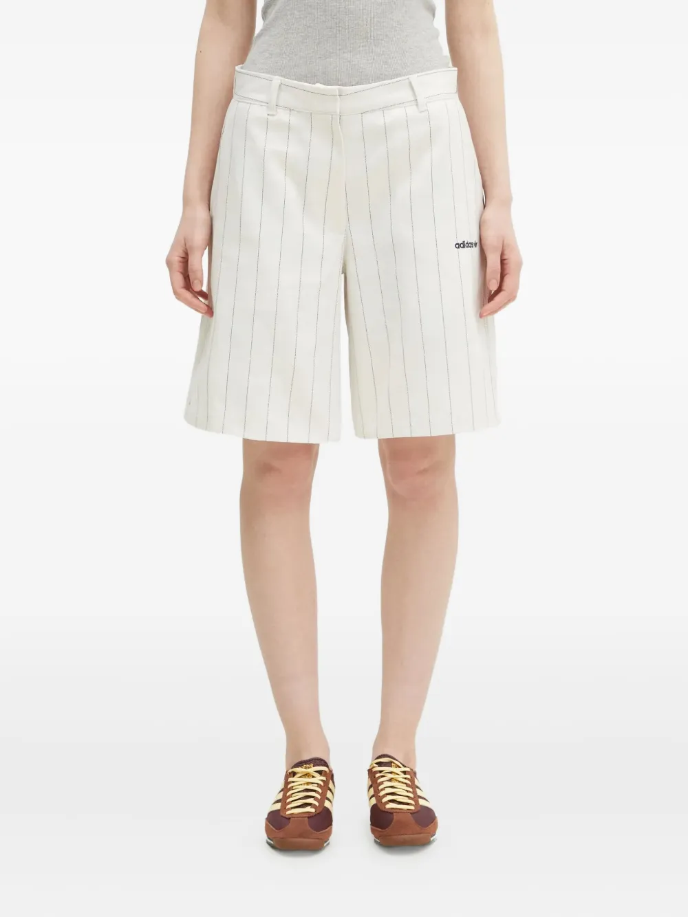 adidas pinstripe shorts | Knee-Length Shorts | Image 2
