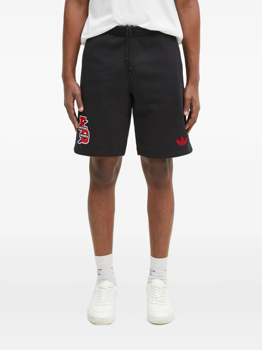 Adidas x Bayern München shorts met geborduurd logo Zwart