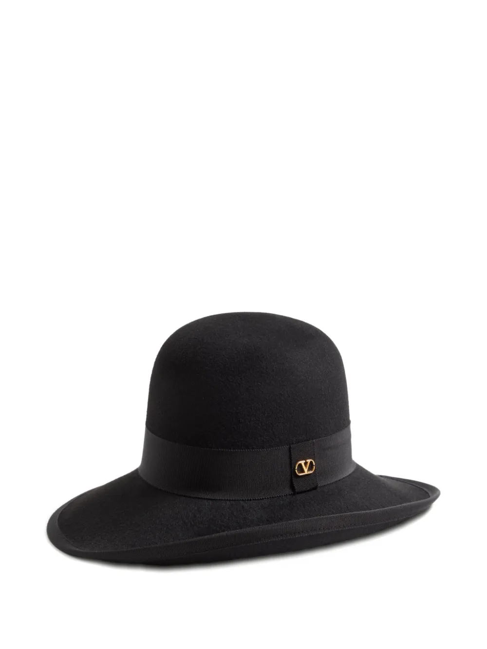Valentino Garavani wide-brimmed felt hat Zwart