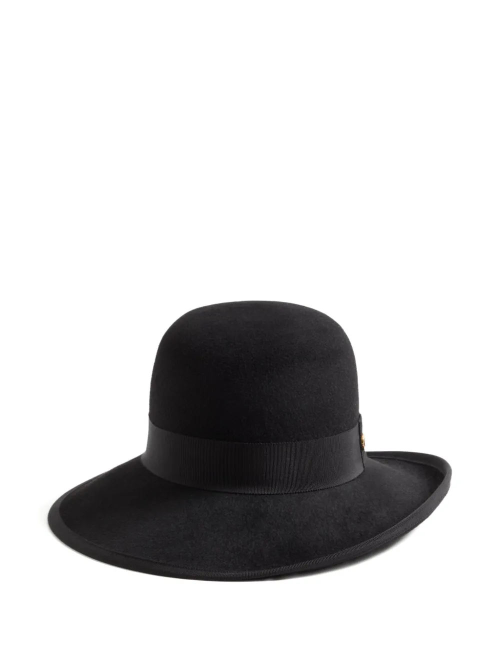 Valentino Garavani wide-brimmed felt hat - Zwart