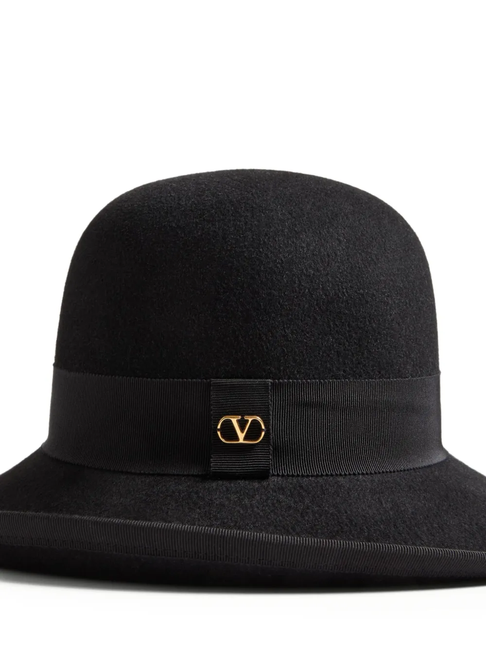 Valentino Garavani wide-brimmed felt hat Zwart