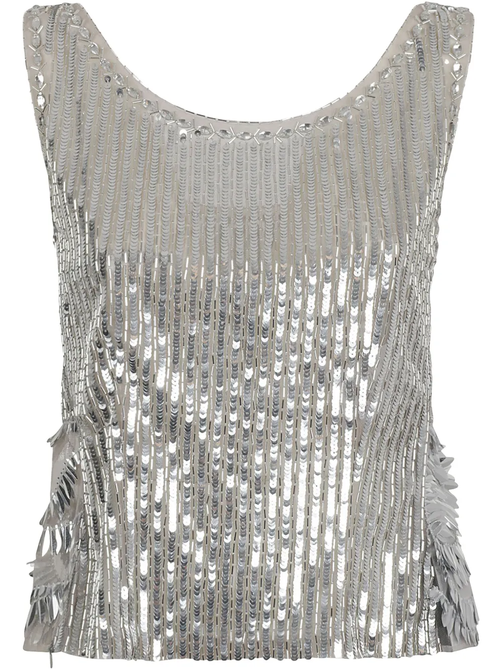 Alberta Ferretti sequinned top | Grey | Image 1