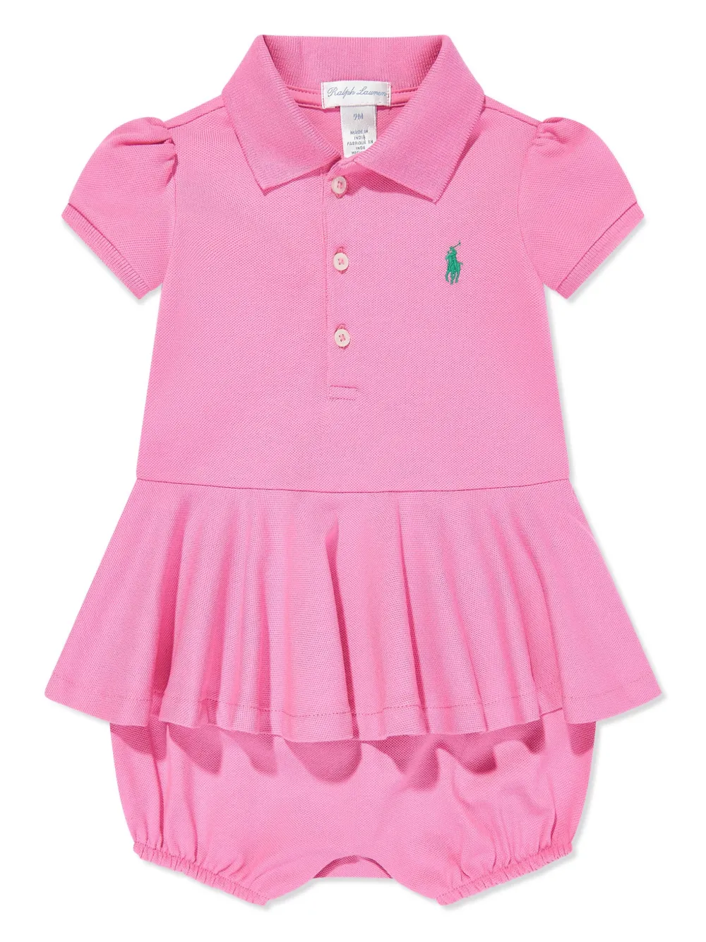 POLO RALPH LAUREN KIDS Polo Pony romper Roze