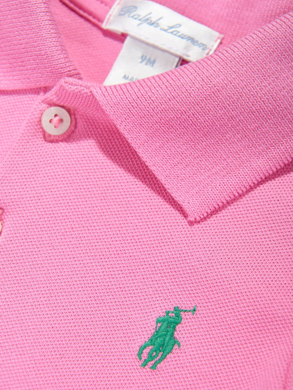 POLO RALPH LAUREN KIDS Polo Pony romper Roze