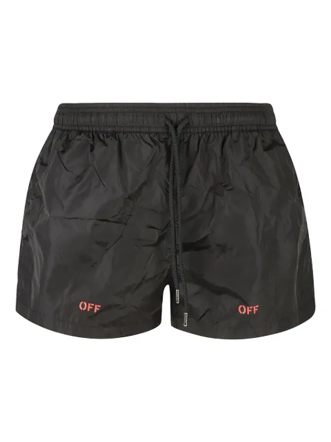 Off-White logo-print swim shorts 