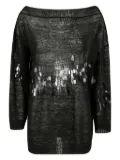 Aviù sequin-embellished sweater - Black