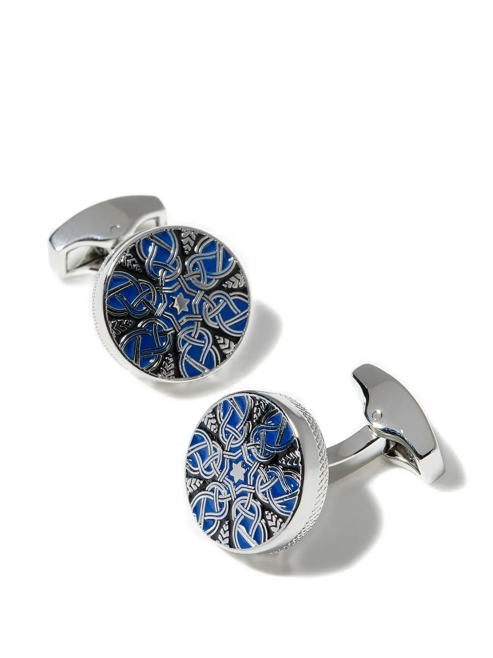 Tateossian Ronde manchetknopen - Zilver