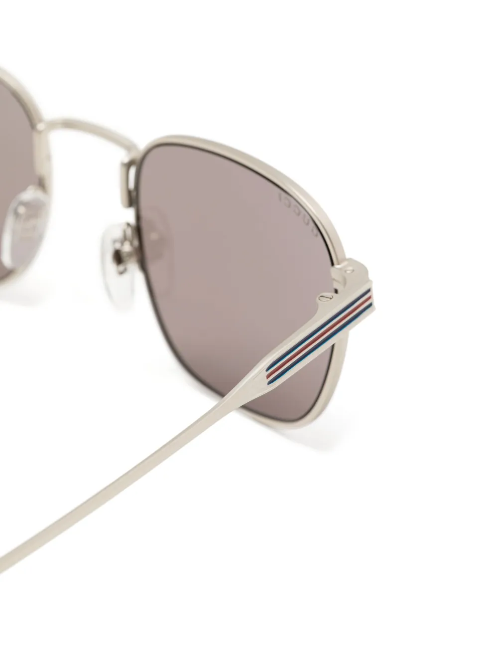 Gucci Zonnebril met rond montuur Zilver