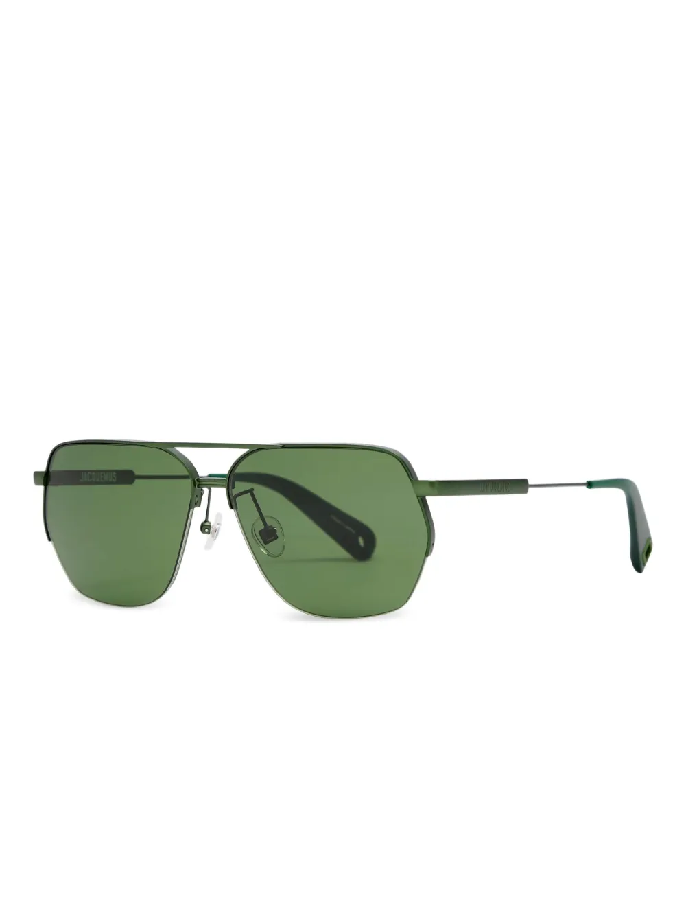Linda Farrow double-bridge sunglasses | Green | Image 1