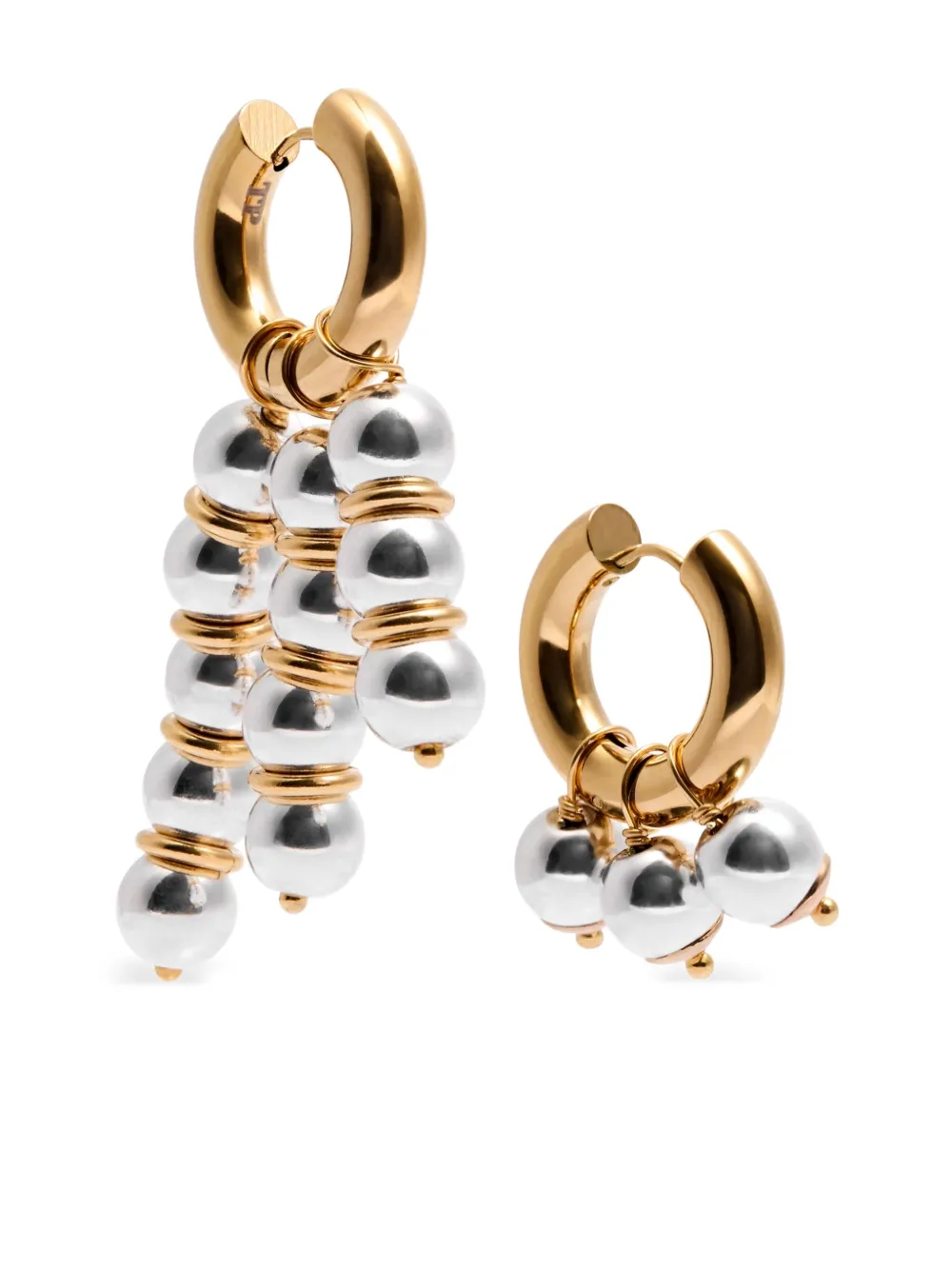 Timeless Pearly ビーズ フープピアス 24Kゴールド - ゴールドトーン Timeless Pearly ビーズ フープピアス 24Kゴールド - ゴールドトーン