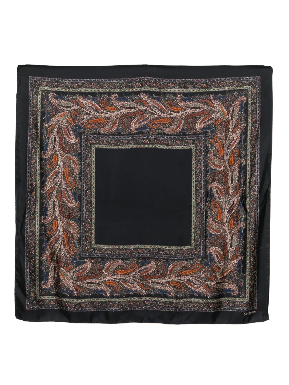 Saint Laurent Geometric Paisley sjaal Blauw