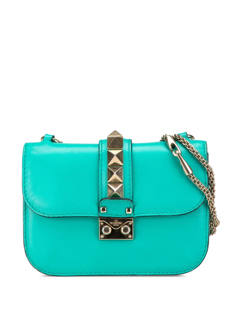 2010-2024 Small Leather Rockstud Glam Lock crossbody bag