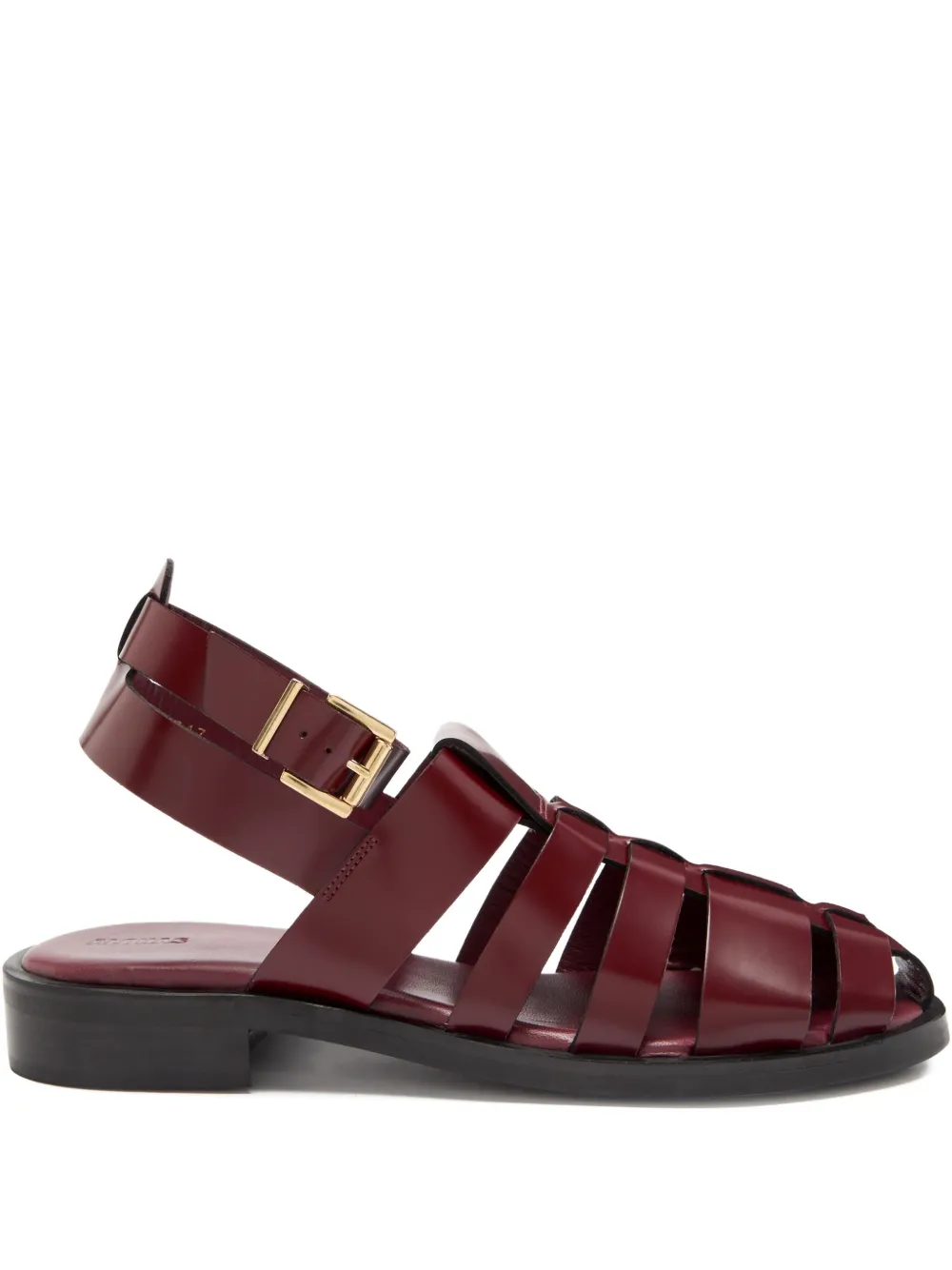 ALOHAS Perry leather buckled sandals Red