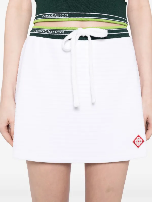 スカート Casablanca WS25SK144 01 Skirts White Casablanca Velour Tennis Skirt | White | FARFETCH