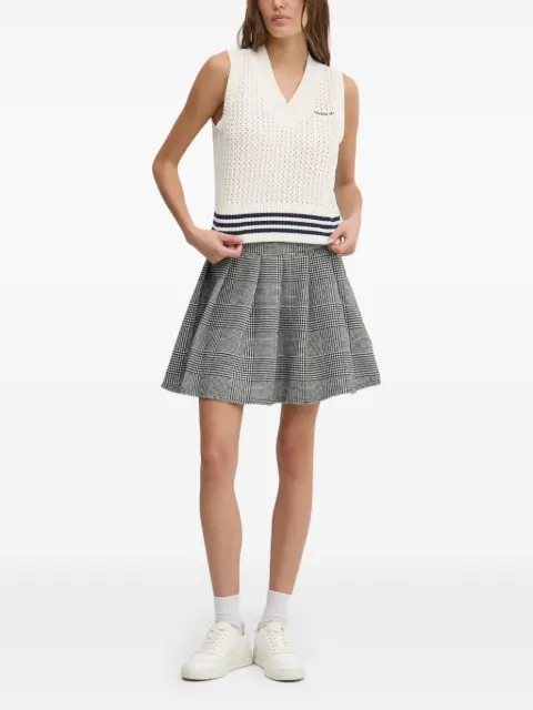 adidas knitted V-neck sleeveless top