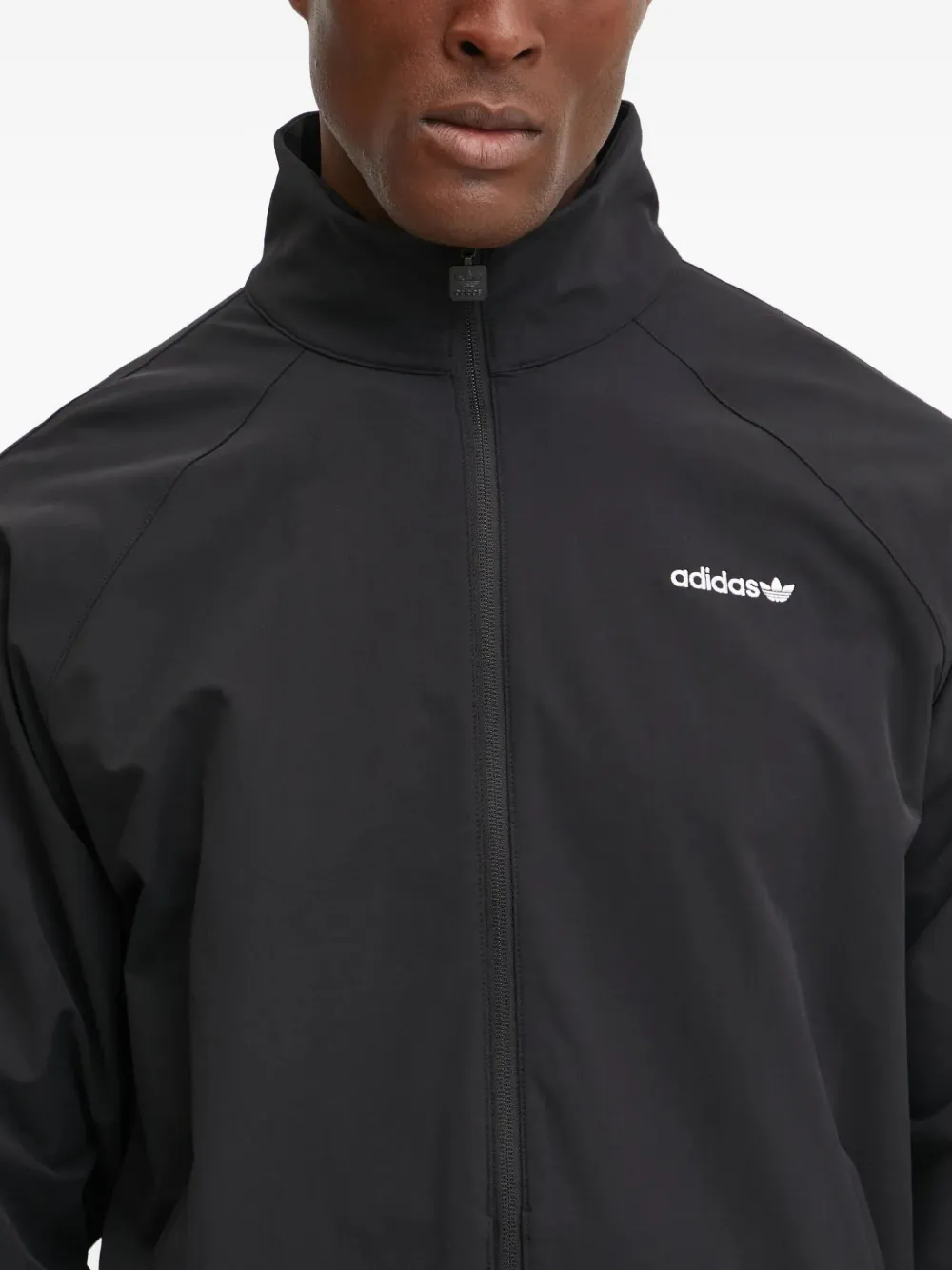 adidas Jack met logo en rits Zwart