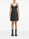 adidas satin-panelled slip dress - Black