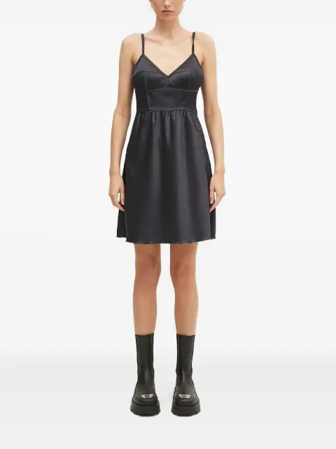 adidas satin-panelled slip dress